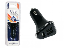 Зарядное устройство гаджета 3 usb порта 2100мА led индикатор Nova Bright (37848)