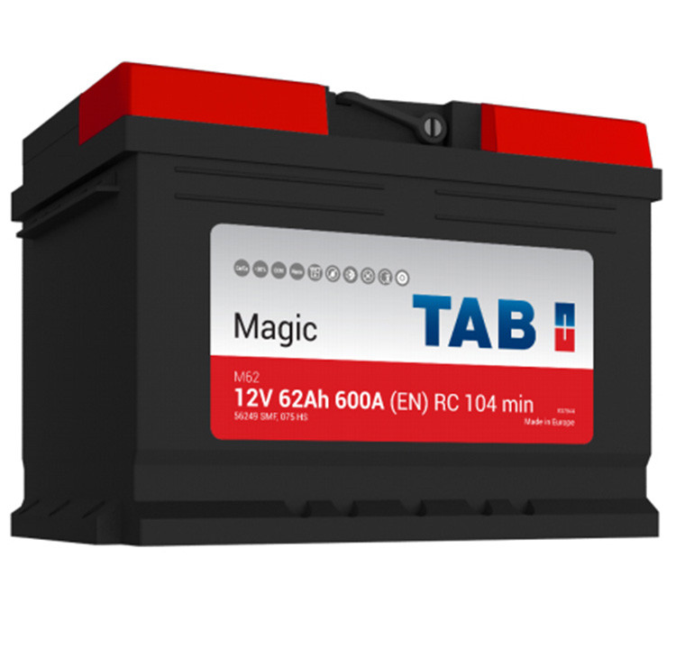 АКБ Tab Magic MF о.п.R+ 62a/h Евро B13(нижн.кр) низкий